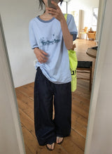 AC Non-Fade Summer Wide Denim Pants