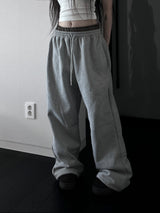 サギングバンドワイドパンツ (fleece-lined / 2color)