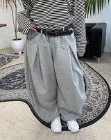 リックヨークピンタックスウェットパンツ