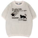 スターアンドキャットジャカードニットハーフTシャツ