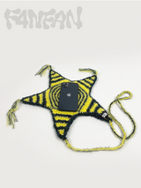Handmade crochet swirling circle star crossbody bag 