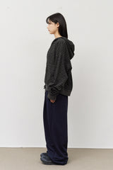 Peter Pigment Striped Zip Hoodie