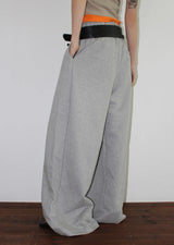RAW-CUTTING RIVET SWEAT PANTS