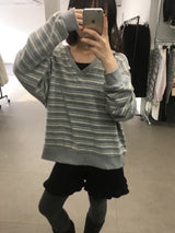 バッハ ストライプ V スウェットシャツ(3color)
