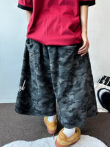 Archien Camo Print & Embroidery Bermuda Shorts 2color