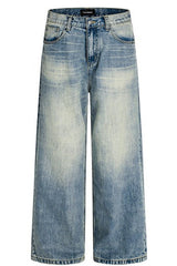 Straight Leg Blue Jeans