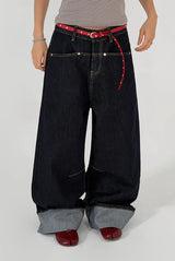 ROLL-UP WIDE DENIM