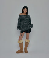 ONE SHOULDER GRAPHIC LONG SLEEVE_CAMO