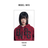 Henley Neck Stripe Hood Long Sleeve - Wine