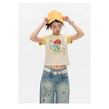 BETWEENAND x sunonebird ラグランスリーブツートーンTシャツ