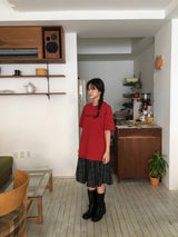 Rambo check midi skirt (2color)