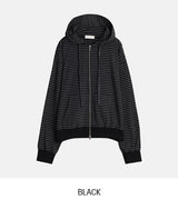 Wearing ストライプ ツーウェイフードジップアップ