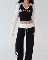 Rose Patch Color Raglan T-shirt