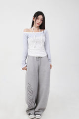 Lace Mini Star T-shirt_white