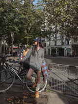 Pony Two-Way Knit Hooded Zip-Up