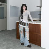 シアーレイヤードアンエイブルスリーブ - グレー