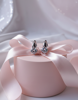 [Hearts2Hearts Ian Piercing] ダイアモンドリングハギーズピアス - Silver Color