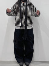 STRIPE TWEED CARDIGAN