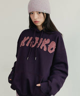 Appliqué Grunge Hood Purple