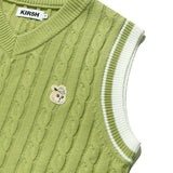 WITTY BUNNY CABLE ニットベスト - LIGHT MINT