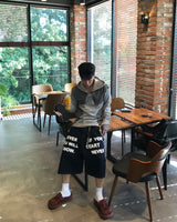 Wool Star Henry-neck Fingerhole Hoodie Knit