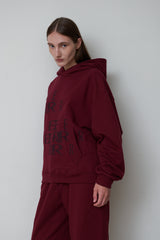 EEERRR Crack logo hoodie (Burgundy)