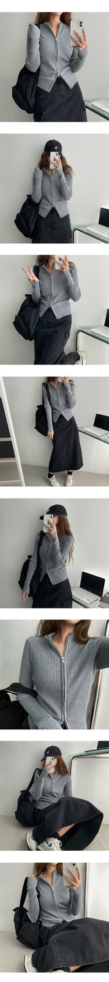 [Planning product!] Brigh Slim Ribbed Zip-Up (11 colors)