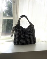 Lermin Dot Stud Big Shoulder Bag