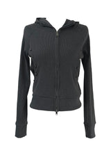 studded slim fit hooded zip-up (2color)