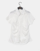 Casen pleats pleated short-sleeved shirt