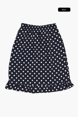 Bubble dot frill skirt