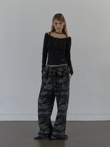 SLEEVELESS LAYERED TOP / BLACK