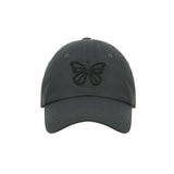 VINTAGE BUTTERFLY BLINK BALL CAP_CHARCOAL BLACK