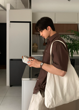 Cool Basic Semi-Over Short Sleeve Shirt