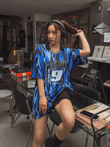 チェイスフットボールカラー半袖Tシャツ
