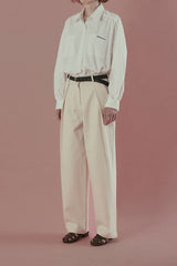 Cotton chino pants_cream