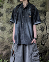 Durant Patch Washed Short Sleeve Denim Shirts