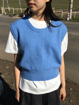 Multiple Crewneck Vest (3color)