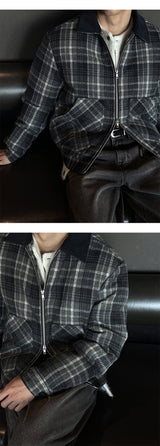 [F/W] ウールチェックパディングジャケット
