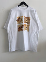 トーストプリントオーバーサイズルーズフィットサマー半袖Tシャツ 2 Colors