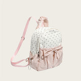 Ribbon Polka Dot Canvas Backpack – Cute College & Commuter Bag