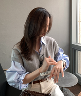 Forem Cashmere V-Neck Knit Vest / 4 colors