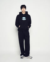 25FW ブルーオバールロゴロングパンツ ブラック