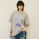 Tropical Hal Sleeve T Melange Grey