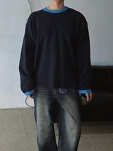[A-T0052] ワッフルリンガーロングTシャツ (3色)