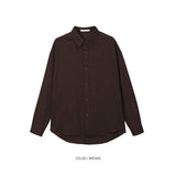 LMN Mar Essential Linen Semi-Over Shirt (12 colors)