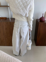 Steel Frame Metal Stud Balloon Fit Wide Long Pants (2 colors)
