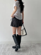 Pleated Cabra Shorts