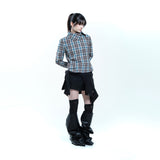 アシンメトリーチェックシャツ 005