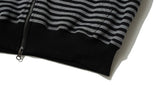 STRIPE WINGS FUR HOODIE ZIP-UP